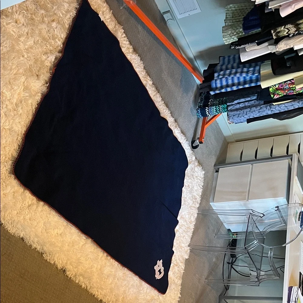 🧡💙 Auburn University Navy Blue Fleece Blanket | Tigers Fan Throw 💙🧡